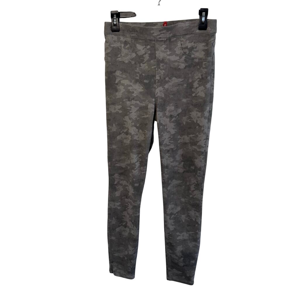 Womans spanx jean-ish ankle leggings in stone wash camp size medium
